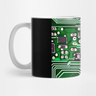 "Tech Circuit" - A Modern and Intricate Printed Circuit Board Artwork for Tech Enthusiasts! Mug